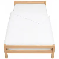 Sevira Kids - Baby dekbed alle seizoenen biologisch katoen - Wit 100x140 cm
