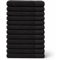 Saphira FRESH Handdoeken – 90x180 cm – Set van 12 – Zwart – 100% Katoen – Ultra Zacht – Hoog Absorptievermogen – Sneldrogend – Hotelkwaliteit