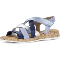 Gabor Sandaal navy / duifblauw / zilver
