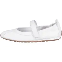 Tamaris dames leren ballerina 1-22145-46-100 damesschoenen met riempje wit