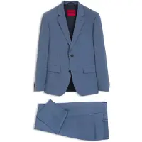 HUGO Tweedelig slim-fit pak van een wolmix