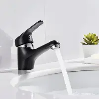 Auralum Max Wastafelkraan - Wastafel Designkraan - Opbouw - Mengkraan - Zonder Waste - Zwart