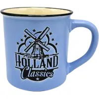 Matix Mok - Holland Molen - Souvenir - 300 Ml - Keramiek - Blauw - Molen - Een Stuk - Relatiegeschenk
