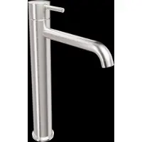 Blaufoss Round 2.0 EcoStart verhoogde wastafelkraan Brushed CoolMetal
