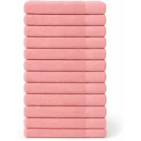 Saphira FRESH Handdoeken – 90x180 cm – Set van 12 – Roze – 100% Katoen – Ultra Zacht – Hoog Absorptievermogen – Sneldrogend – Hotelkwaliteit