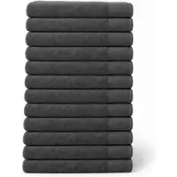 Saphira FRESH Handdoeken – 50x100 cm – Set van 12 – Antraciet – 100% Katoen – Ultra Zacht – Hoog Absorptievermogen – Sneldrogend – Hotelkwaliteit