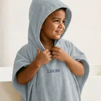 Yoursurprise Kinderponcho met naam - 2/5 jaar - Blauw