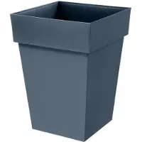 Eda Vierkante, middelgrote bloempot - - Toscane - 40 cm - 51 L - 39 x 39 x H 53 cm - Denimblauw