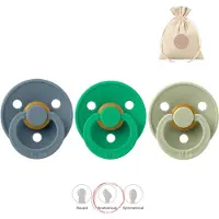 BIBS fopspenen anatomisch maat 1: petrol, cactus en vanilla + BolleToet speenzakje