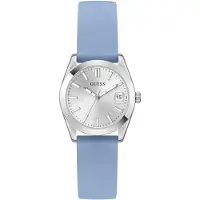GUESS Analoog horloge 'Alice' pastelblauw / zilver