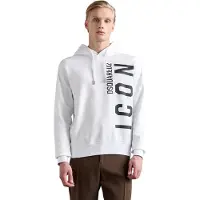 Dsquared2 Witte Hoodie Met Groot Zwart Logo