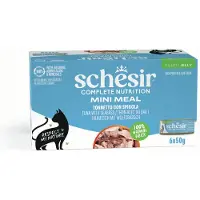 Schesir Kat Mp Blik Gelei 6x50 g - Kattenvoer - Tonijn&Baars