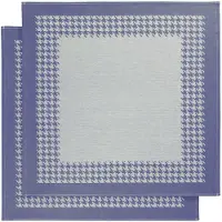 De Witte Lietaer Theedoek Pied De Poule Blue (2 stuks)