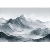 WALLARENA - Behang 150x105 cm - Fotobehang - Vliesbehang - Bergen Motiv - Naar de slaapkamer, woonkamer - Op de Flizelin