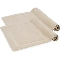 Komfortec Badmat Set - 2 stuks - Handdoek Dikte - Hotelkwaliteit - 50x80 cm - 100% Katoen - Zachte en Absorberende Douchemat/Handdoek - Beige