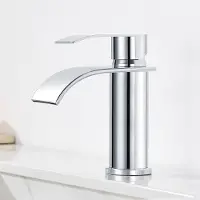 Auralum Max Wastafelkraan Zilver - Badkamerkraan Chroom - Lavabokraan - Warm & Koud - kraan badkamer - RVS
