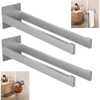 Auralum Max Handdoekrek 40 cm - Dubbele Handdoekhouder - Handdoekstang - Zonder Boren / Zelfklevend - Keuken - Badkamerrek - Handdoekhouders - Handdoekstang - 2PCS