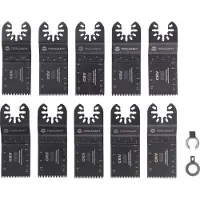 Toolcraft TO-10283850 Multitool toebehorenset Chroom-vanadium staal 10-delig 34 mm 10 stuk(s)