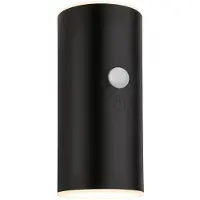 Briloner Suda - Wandlamp oplaadbaar - buitenlamp met bewegingsmelder - buitenverlichting dimbaar - schemersensor - warm wit licht - 7 x 8,5 x 15,5 cm - zwart