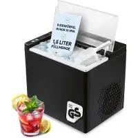 Gourmet Maxx ijsblokjesmachine 150 watt voor kamperen en meer – geen wateraansluiting nodig | IJsblokjesmachine voor thuis | IJsblokjesmachine incl. opvangbak & ijsschep | 12 kg per dag