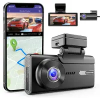 AZDome M580 Ultra 5K 2CH dashcam voor auto- met Full HD achtercamera - 4.0 Inch Touchscreen- GPS- WiFi - IR Nachtzicht- G-Sensor - Parkeerbeveiliging