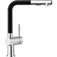 CECIPA MAX Keukenkraan met Uittrekbare Uitloop - Keukenmengkraan - Handdouche - Uittrekbaar - 2 straalsoorten - Chrome+Zwart