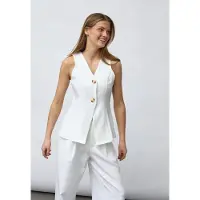 Sisters point Great-l.ve- Dames Gilet - Cream - Maat S