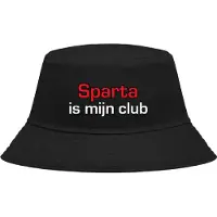 Nilton Buckethoed met tekst: Sparta is mijn club.