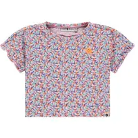 Stains & Stories T-shirt roze Meisjes Stretchkatoen Ronde hals All over print - maat 128