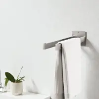 Auralum Max Handdoekrek - 2-armig Handdoekhouder - Handdoekrek Badkamer - Handdoekrek Zilver - Zonder Boren