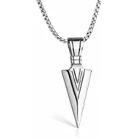 Mendes Heren ketting met hanger Edelstaal Viking Arrow Silver