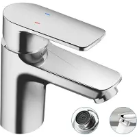 Auralum Max Wastafelkraan - Badkamerkraan - Ééngreeps bediening - Toiletkraan - Wastafelmengkraan - Waterbesparend - Chroom