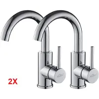 Auralum Max Wastafelkraan - Badkamerkraan - Wastafelmengkraan - 360° Draaibare - Badkamer Kraan - Waterbesparend - met 60CM slang - Mat Chroom