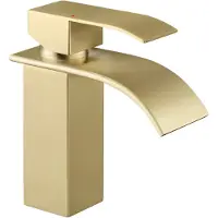 CECIPA MAX Fonteinkraan - Watervalkraan - Wastafelkraan - Voor Moderne Badkamer - RVS - Goud