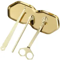Sanorum 1set - Kaarsendoofset - Kaarsendover - Roestvrij staal - Dooft kaarsen veilig - Ontwerp met lange steel - Ideaal voor kaarsenliefhebbers - Elegant cadeau - Goudkleurig