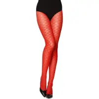 Merry Style Dames Panty - 40 DEN - Halsterloos - Polyamide - MS-GI-1102 - Rood - L