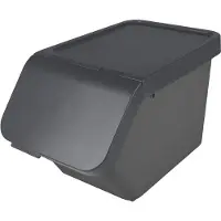 Sunware Sigma home prullenbak 30L met deksel - Stapelbaar - Antraciet