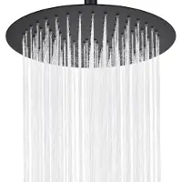 Auralum Max Douchekop - XL Ø 30 cm - Regendouchekop - Zwart - Hoofddouche - Regendouche - Handdouche - Hoge druk - RVS - Spa Waterbesparende