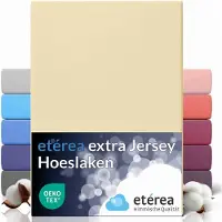 Etérea Himmlische Qualität etérea Extra Jersey Hoeslaken 90x200 - 100x220 cm - Oekotex - 100% katoen - bis 35 cm - Ivor