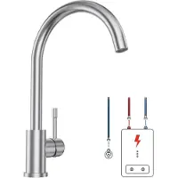 CECIPA MAX Lonheo max - Keukenkraan - Lage druk Keukenkraan - 360° draaibare keukenkraan - Handdouche - Zilver