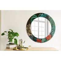 Coloray Bedrukte Spiegel - Vintage jungle Spiegel Met Decoratie - 50 cm - Groente Bedrukte Spiegel - Spiegel Met Decoratie - Spiegel Lijst Met Print - Spiegel Met Print