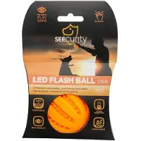 Duvo+ duvoplus LED Flash Ball - Lichtgevende Hondenbal - USB Oplaadbaar & tot 7 Uur Licht - Siliconen - 6,4cm - Oranje