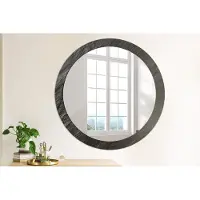 Coloray Bedrukte Spiegel - Zwarte steen Wandspiegel Decoratieve Print - 90 cm - Zwart Bedrukte Spiegel - Wandspiegel Decoratieve Print - Bedrukte Spiegel - Spiegel Met Bedrukte Lijst