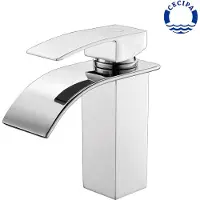CECIPA MAX Wastafelkraan chroom - wastafelmengkraan - wastafelkraan waterval - Warm en Koud Keukenkraan - Kraan Badkamer - Kraan Wastafel -Chroom
