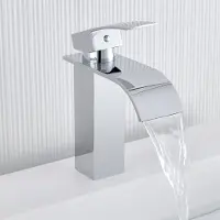 Auralum Max Wastafelkraan - Waterbesparend - Chroom - Badkamer Kraan - Koud en Warm - RVS - Middelhoge uitloop Wastafelkraan - Mengkraan