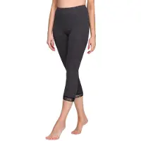 Merry Style MS-MS10-290-LE Dames Capri Leggings - Sport - Vrijetijdsbroek - 3/4 Lengte met Kant - Viscose - Sporbroek - Yogabroek - Donker Gemêleerd - 4XL