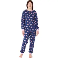 Merry Style Meisjes Jongeren Pyjama Jumpsuit - Lange mouwen - Lange broek - Katoen - MS-MS10-235-PJ - Marineblauw/Einhorn - 164
