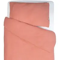 Sevira Kids - Baby beddengoed katoen gaas - Terracotta 100x140 cm