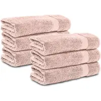 Komfortec Handdoeken - Handdoeken 50 x 100 cm - set van 6 - 100% Katoen – Handdoeken set - Zacht - Roze