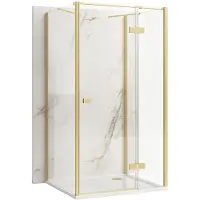 REA - Atlas - Wandgemonteerde Douchecabine - Gouden Scotch 120X90 droite - 120X90X200Cm